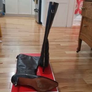 Sz 11 Coach black leather Fayth tall boot